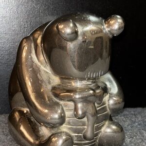 Classic Silver Winnie the Pooh Bank. 4 1/2 inches.